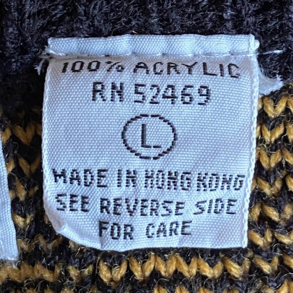 Vintage Sweater Graphix Cardigan Kurt Cobain Grandpa Aztec Grunge Western-L - Picture 12 of 14